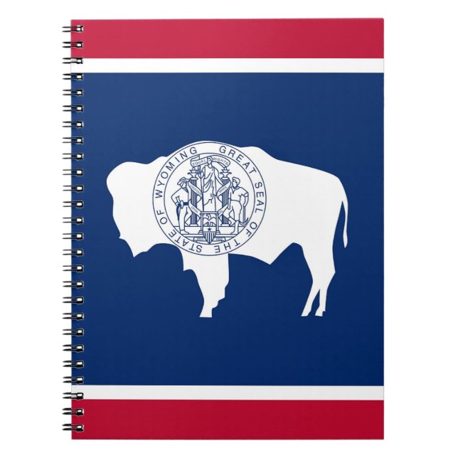 Notebook with Flag of Wyoming State (Front)
