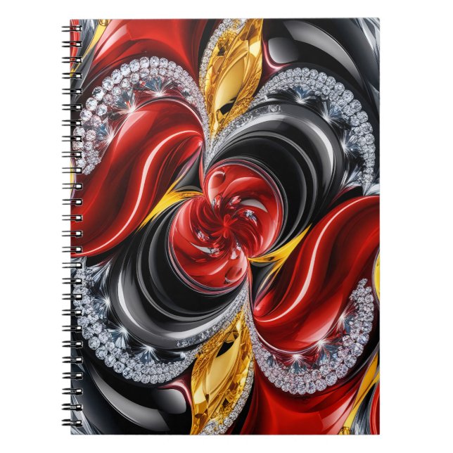 Notebook with German Colors Abstract Design (Front)