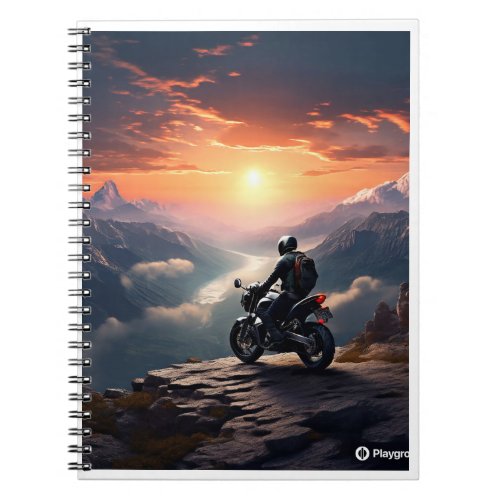 notebook with inspirational photo
