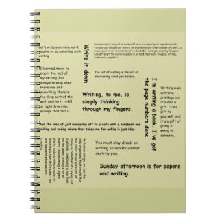 notebook with quotes cover