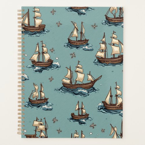 Notebook with sea explorer pattern