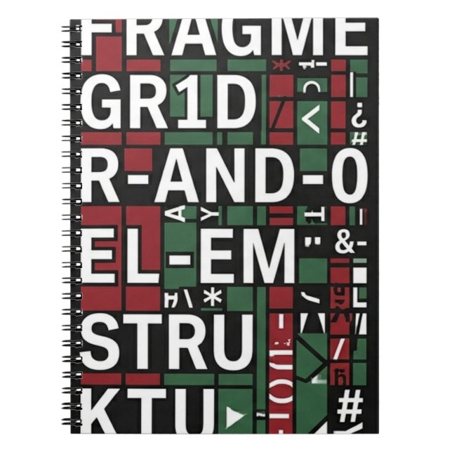 Notebook with typographic design (Front)