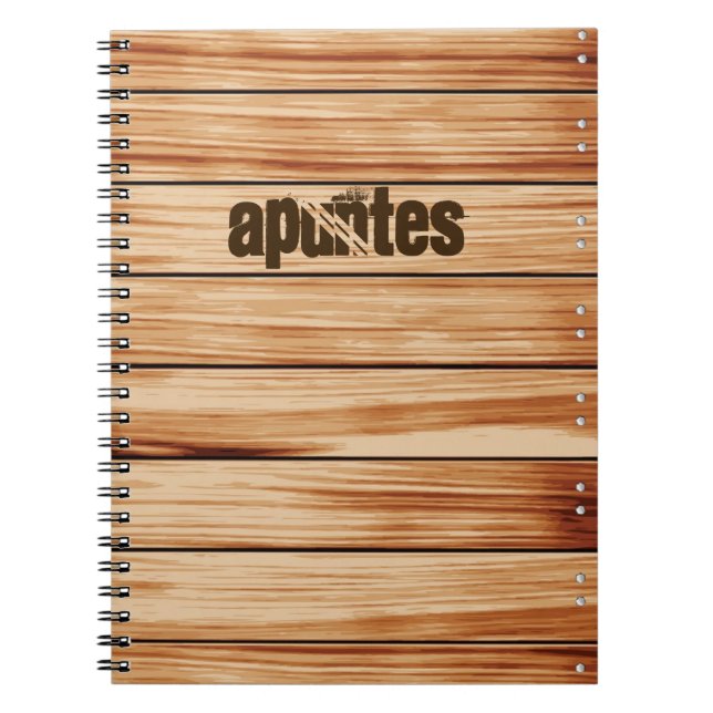 Notebook wood with personalizable cover (Front)