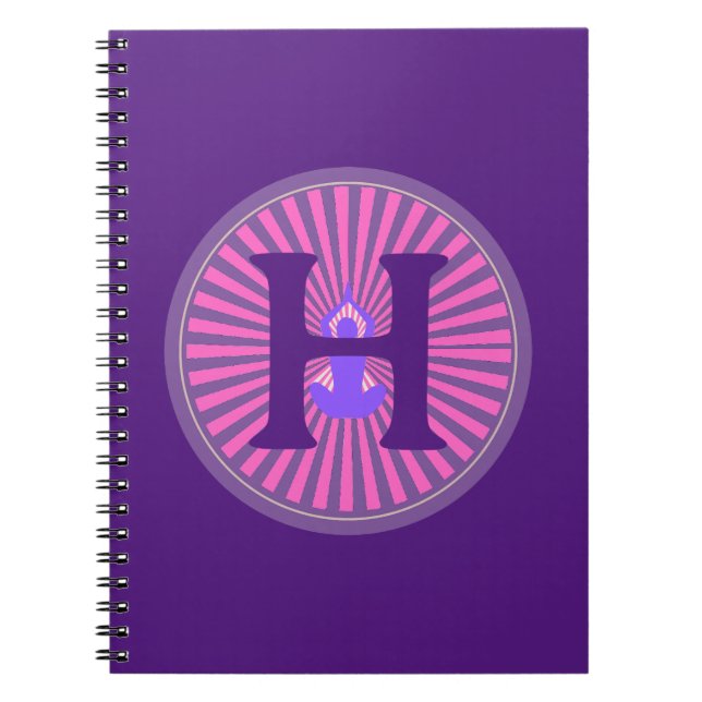 Notebook - Yoga Zen - Personalized - Add Initial (Front)