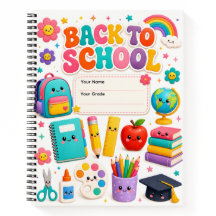 Notebook Your Name Grade Back To School Kids book 