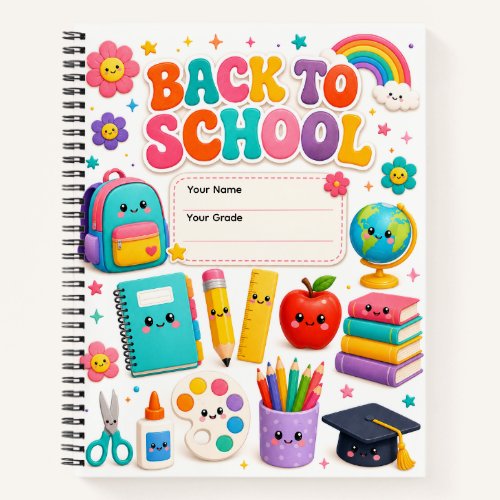 Notebook Your Name Grade Back To School Kids book