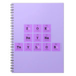 Zoe 
 Reyna
 Taylor  Notebooks