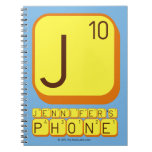 J
 JENNIFER'S
 PHONE  Notebooks