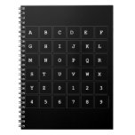 ABC|DEF
 GHIJKL
 M|N|OPQR
 STUVWX
 YZ0123
 456789  Notebooks