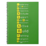 Leadership
 PersonalEngagement
 Ambassador
 Perspectives
 Attitude
 Support
 Role Model
 Commitment
 Active
 Build
 Planning
 Evangelist
 Representative
 
  
   Notebooks