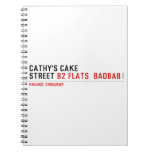 Cathy's Cake Street  Notebooks