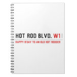 Hot Rod Blvd.  Notebooks