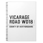 VICARAGE ROAD  Notebooks