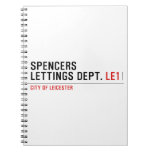 Spencers Lettings Dept.  Notebooks