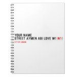 Your Name Street aymen abi love w1  Notebooks