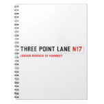 THREE POINT LANE  Notebooks