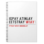 Igpay Atinlay Eetstray  Notebooks