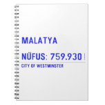 MALATYA  NÜFUS: 759.930  Notebooks