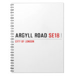 Argyll Road  Notebooks