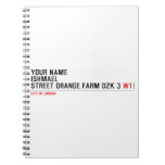 Your Name ishmael Street orange farm dzk 3  Notebooks