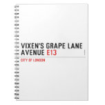 Vixen's Grape Lane  Avenue  Notebooks