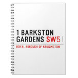 1 barkston gardens  Notebooks