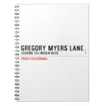Gregory Myers Lane  Notebooks