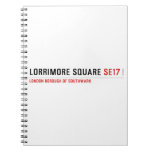 Lorrimore Square  Notebooks
