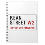 KEAN street  Notebooks