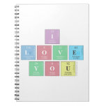 I 
 Love
 You  Notebooks