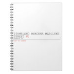 ITUMELENG MOKOENA MASULUKE  Street  Notebooks