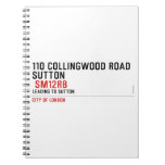 110 collingwood road  Sutton    Notebooks
