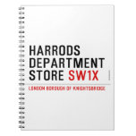 HARRODS DEPARTMENT STORE  Notebooks