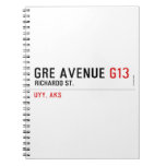 GRE AVENUE  Notebooks