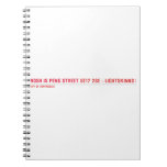 Rosh Is Peng Street  Notebooks