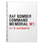 raf bomber command memorial  Notebooks