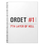 ORDET  Notebooks