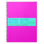 Brenna Smith Wright Rd.  Notebooks