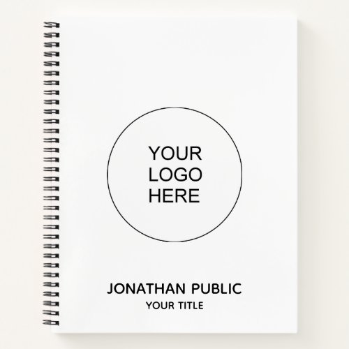Notebooks Add Company Logo Text Customizable