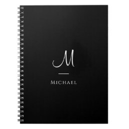 Notebooks Initial Letter Elegant Modern Monogram