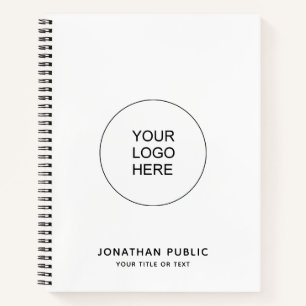 Notebooks Upload Company Logo Custom Text Name