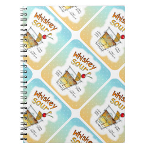 NOTEBOOKS - WHISKEY SOUR RECIPE COCKTAIL ART