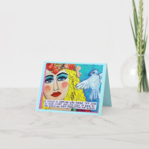 NOTECARD-A FRIEND IS SOMEONE WHO KNOWS THE SONG IN CARD