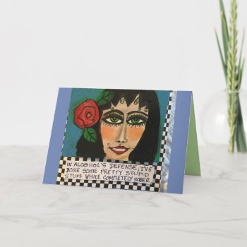 Notecard-and Alcohol Stupendous  I’ve Done Some Pr Card by badgirlart at Zazzle