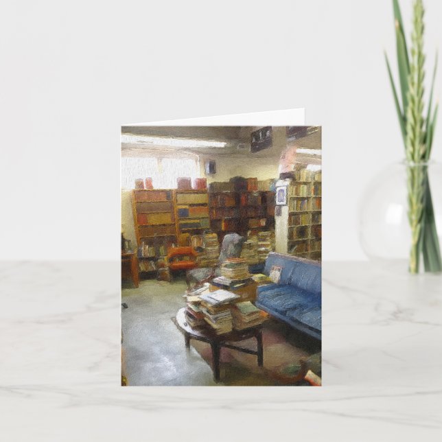 Notecard: At The Used Book Store Card (Front)