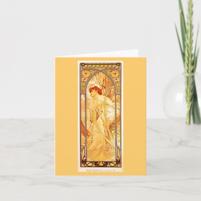 Notecard-Classic/Vintage-Mucha 5 Card (Front)