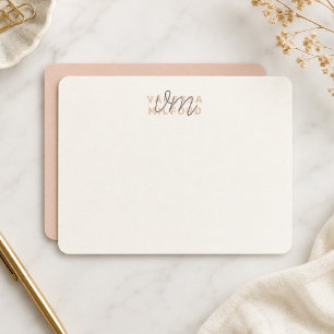 Notecard Custom Monogram Stationery Cards Set