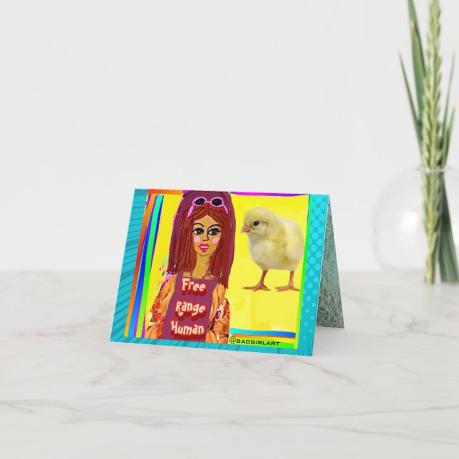 NOTECARD-Free range human Card (Front)