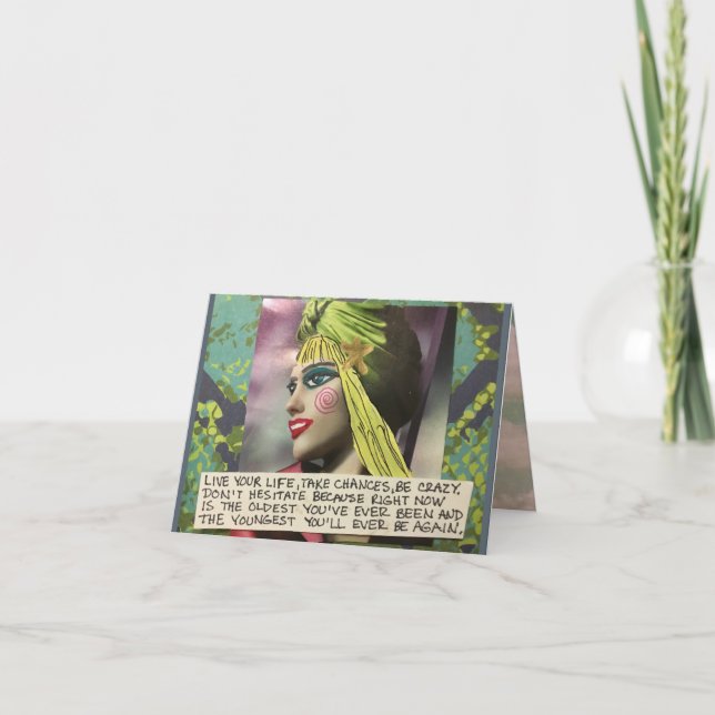 NOTECARD-LIVE YOUR LIFE, TAKE CHANCES, CARD (Front)