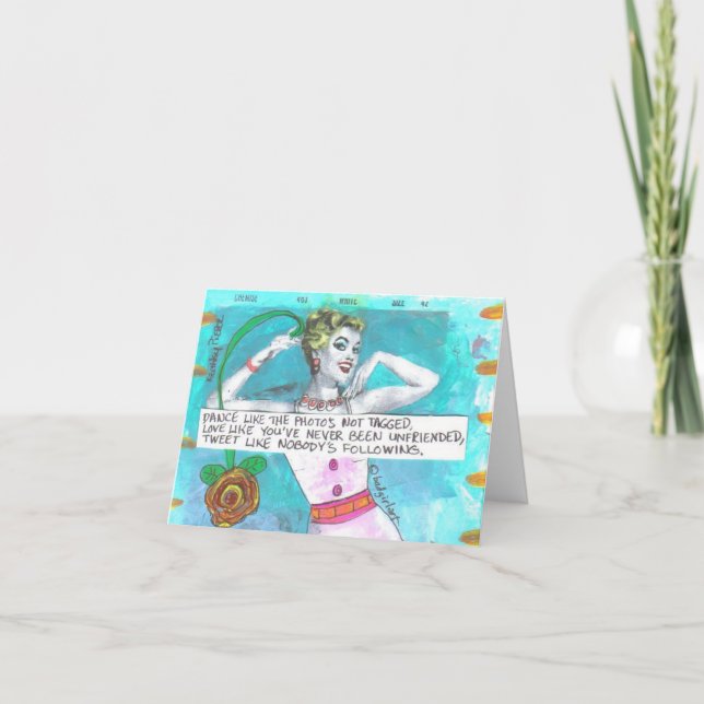 NOTECARD -LOVE LIKE YOU'VE NEVER BEEN UNFRIENDED (Front)